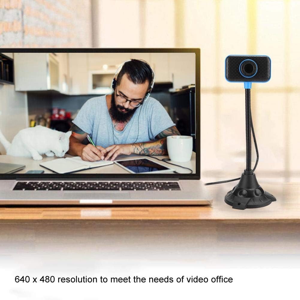 USB Computer Camera with Stand, ABS 480P High Definition Video Webcam Streaming Camera for Network Live Computer Conference Supplies