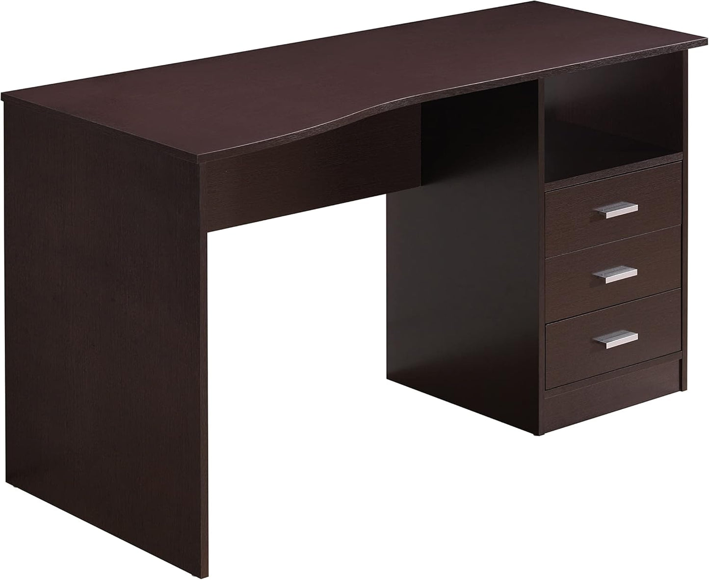 Techni Mobili Classic Computer Desk with Multiple Drawers, 29.5" x 23.6" x 51.2", Wenge