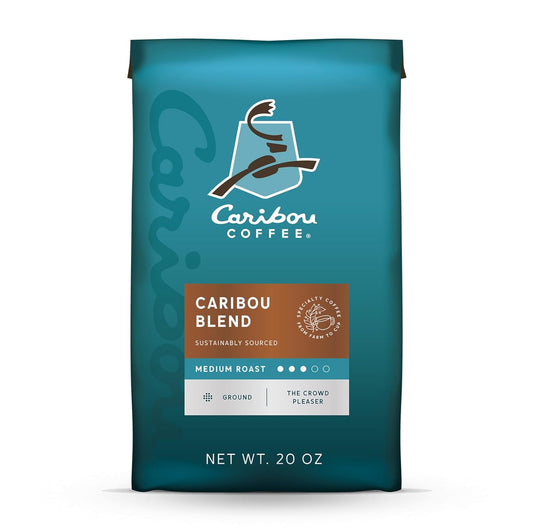 Caribou Coffee, Medium Roast Ground Coffee - Caribou Blend 20 Ounce Bag - Packaging May Vary