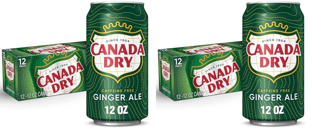 Canada Dry Ginger Ale Soda, 12 fl. oz. Cans, 12 Pack (Pack of 2)