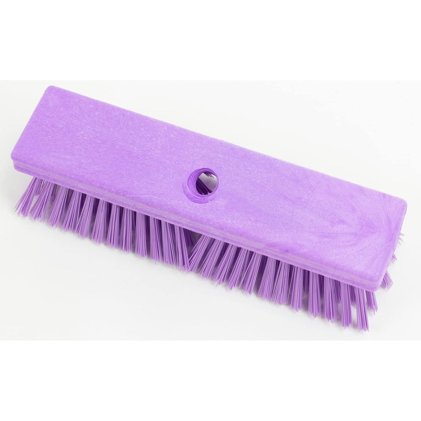 SPARTA Plastic Floor Scrub Brush, Brush Head Only, Deck Brush with ACME Standard Thread Fitting for Deck, Industrial Kitchens, and Hospitals, 10 Inches, Purple