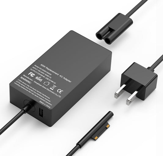 Replacement for Microsoft Surface Charger,65W Surface Pro Charger,Compatible with Surface Pro 9,8,7,6,5,4,3,X Surface Laptop 5,4,3,2,1 Surface Go 3,2,1 Surface Book 3,2,1 and Windows Laptop Charger