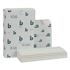 Boardwalk® Structured Multifold Towels, 1-Ply, 9 x 9.5, White, 250/Pack, 16 Packs/Carton