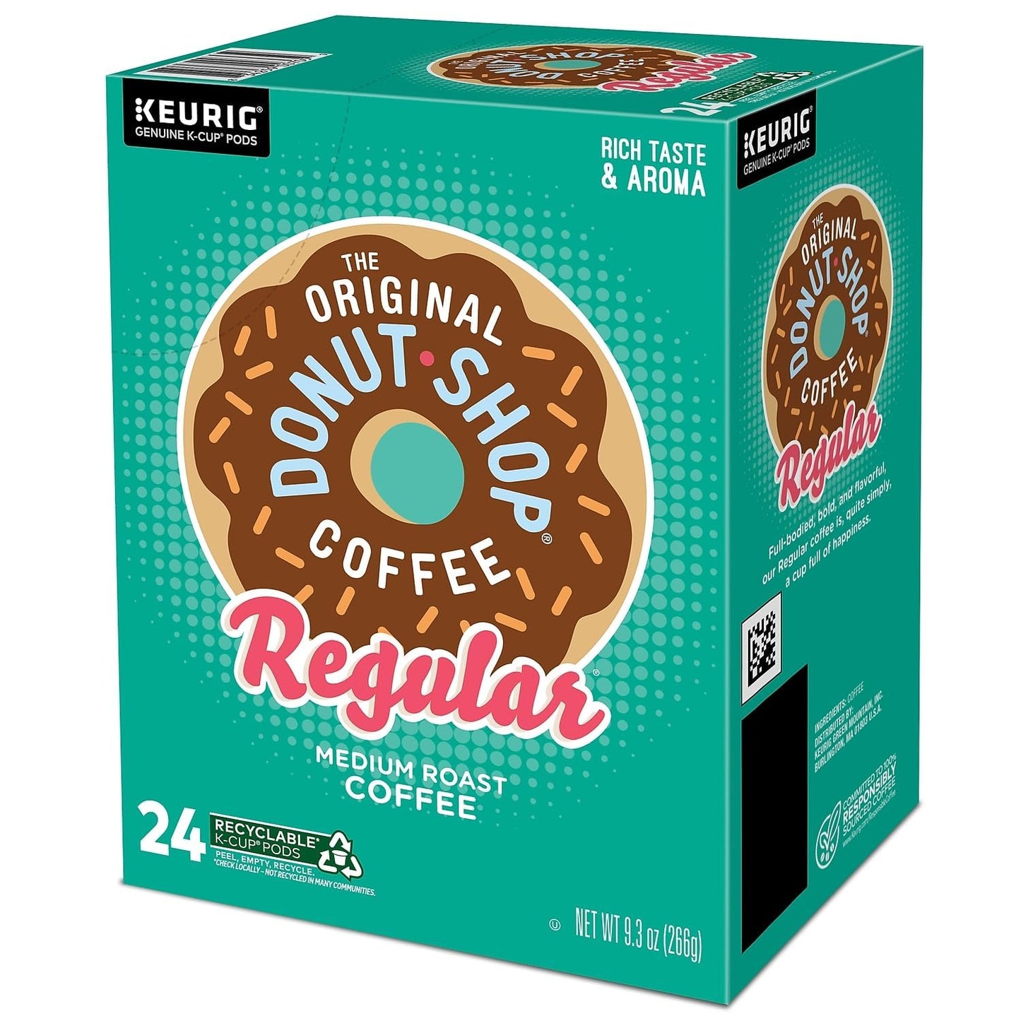 The Original Donut Shop Regular Keurig Single-Serve K-Cup Pods, Medium Roast Coffee, 96 Count (4 Packs of 24)