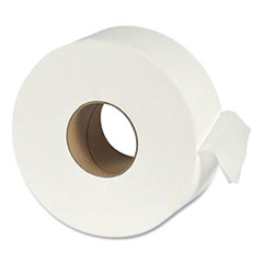 Eco Green® Recycled 1-Ply Jumbo Bathroom Tissue, Septic Safe, White, 3.5" x 3,000 ft, 12 Rolls/Carton