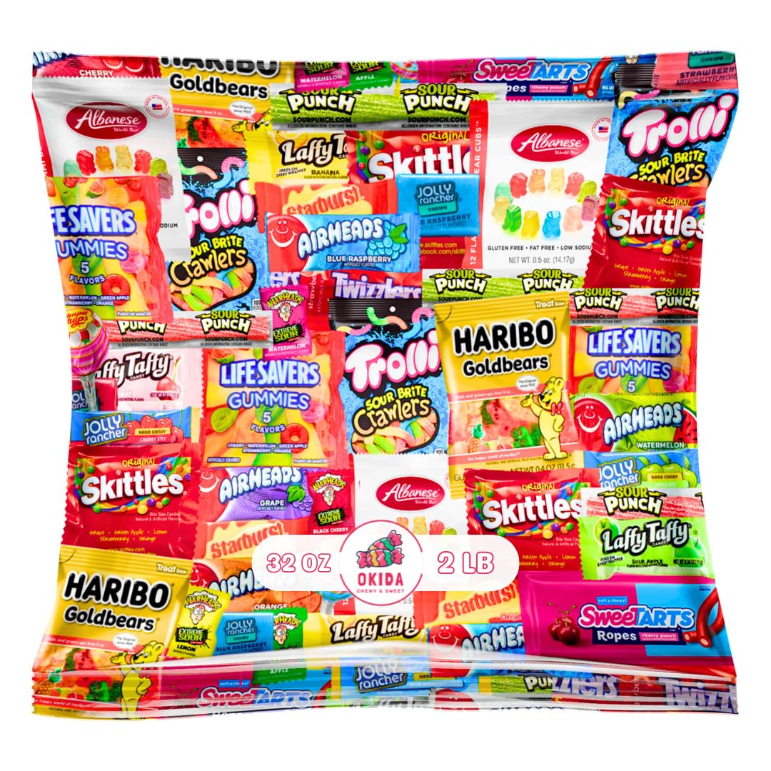 Assorted Candy Variety Pack - Individually Wrapped Party Candy Assortment - Candy For Every Occasion! (32 Ounces)