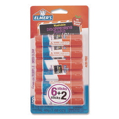 Elmer's® Disappearing Purple School Glue Stick, 0.21 oz, Dries Clear, 8/Pack