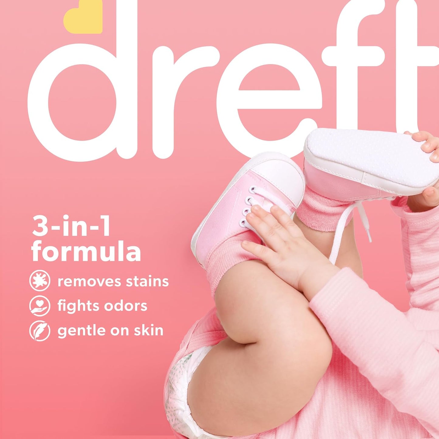 Dreft Stage 1 Newborn Baby Laundry Detergent Liquid, HE Compatible, 114 Loads, Laundry Soap for Sensitive Skin