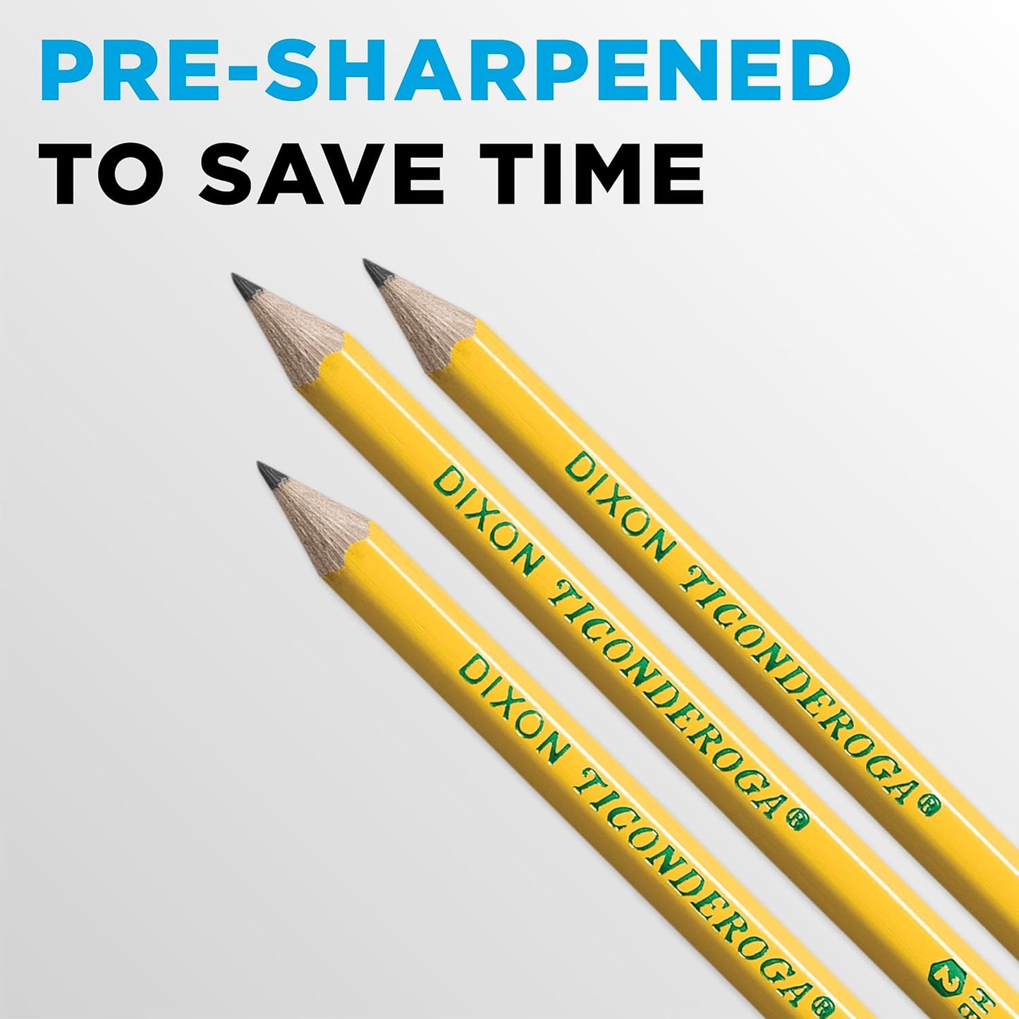 Ticonderoga Wood-Cased Pencils, Pre-Sharpened, #2 HB Soft, Yellow, 30 Count