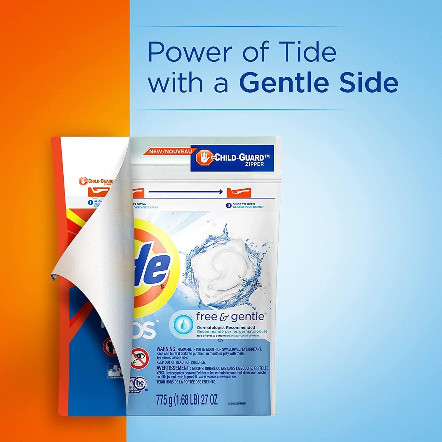 Tide PODS Free & Gentle Laundry Detergent Soap Pods, 81 count