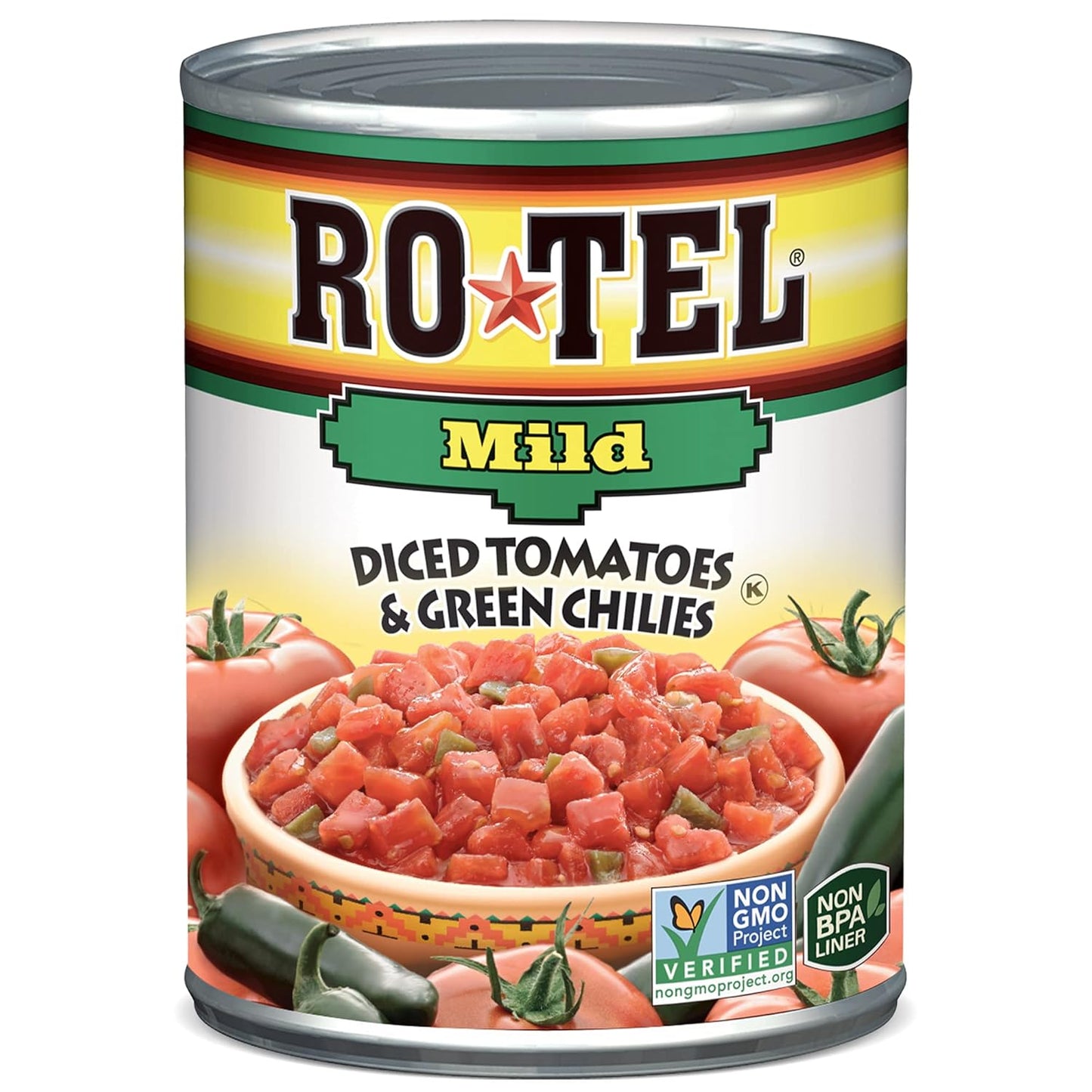 ROTEL Mild Diced Tomatoes and Green Chilies, 10 oz. (Pack of 12)