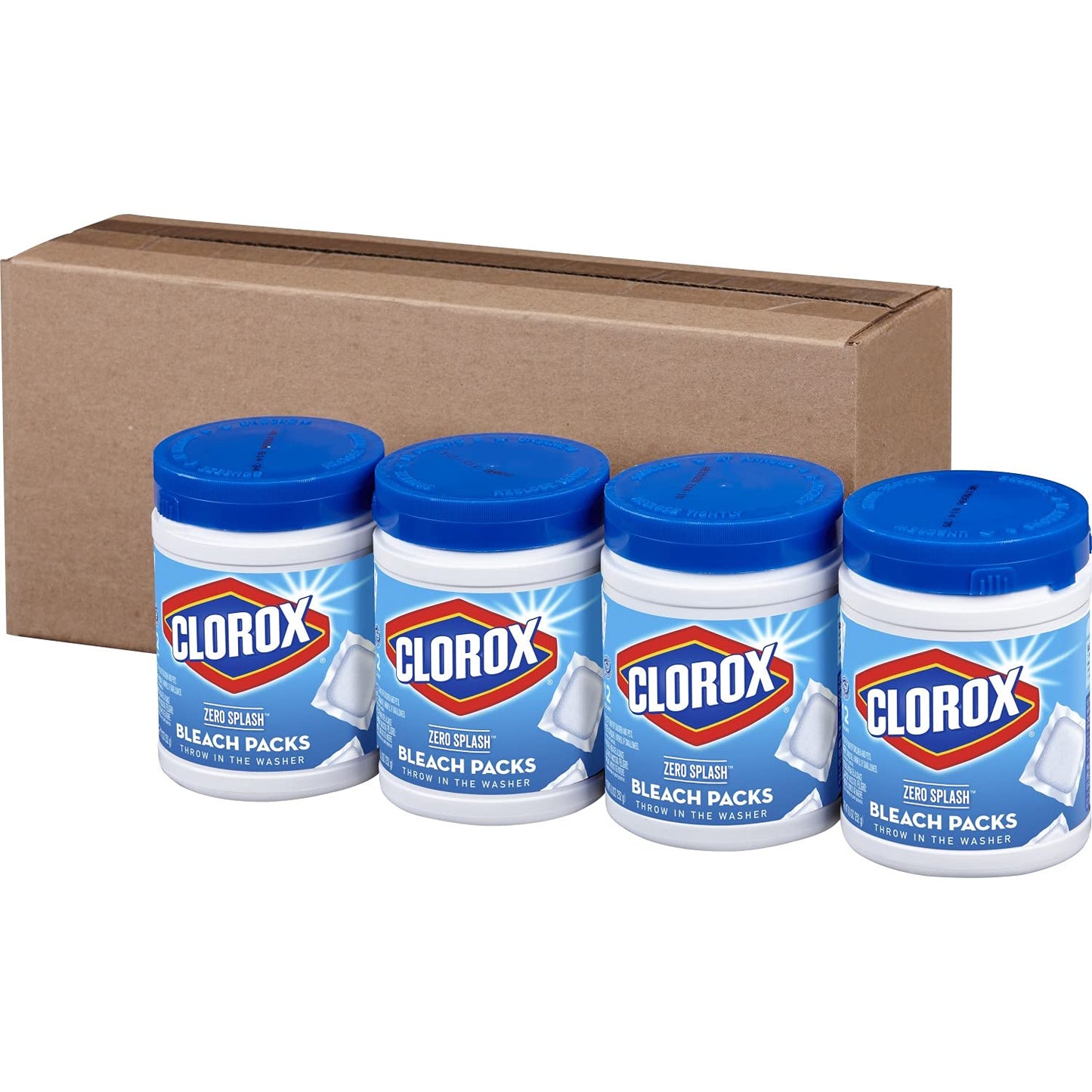 Clorox Zero Splash Bleach Packs - Laundry Pods, 4 Pack (Package May Vary)