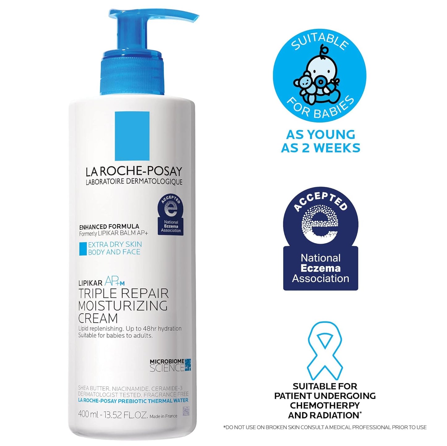 La Roche-Posay Lipikar Daily Repair Moisturizing Lotion Full Size & Travel Size Skin Care Set | Body Lotion for Dry Skin & Eczema| Formulated with Niacinamide & Shea Butter for All Day Hydration