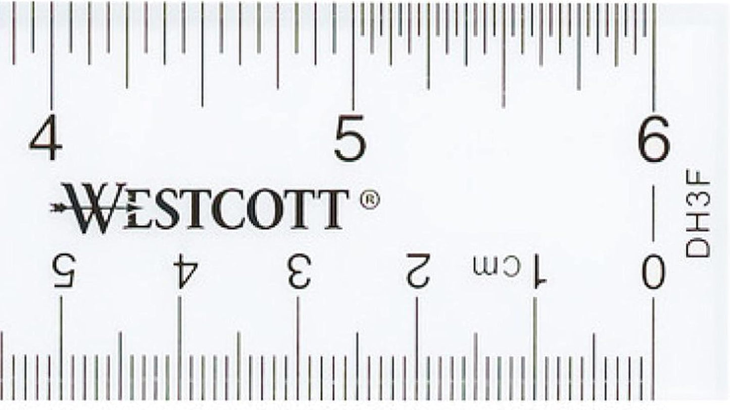 Westcott 10561 Acrylic Clear Ruler, 6 in