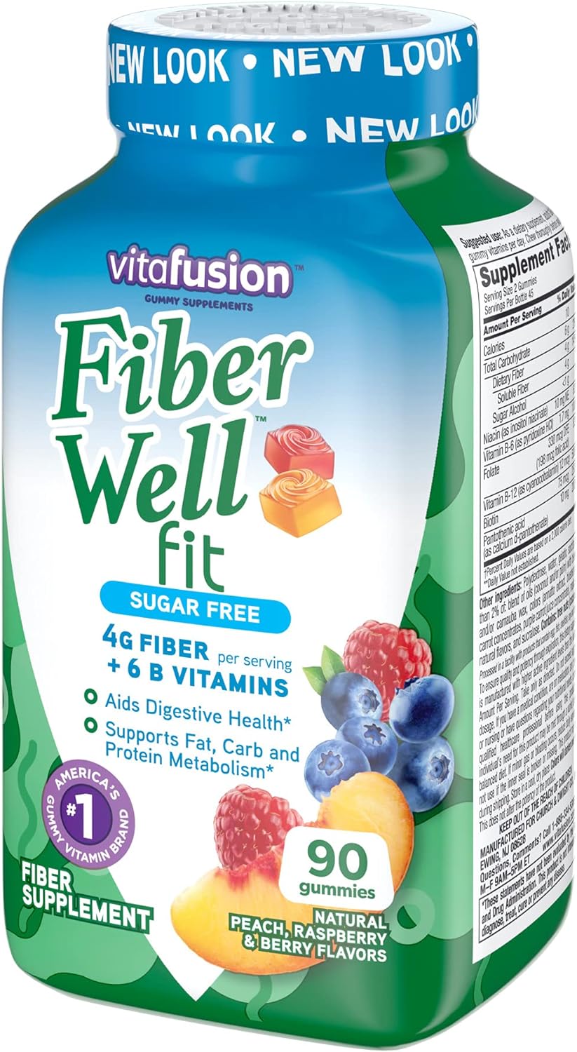 Vitafusion Fiber Well Fit Gummies Supplement, 90 Count (Packaging May Vary)