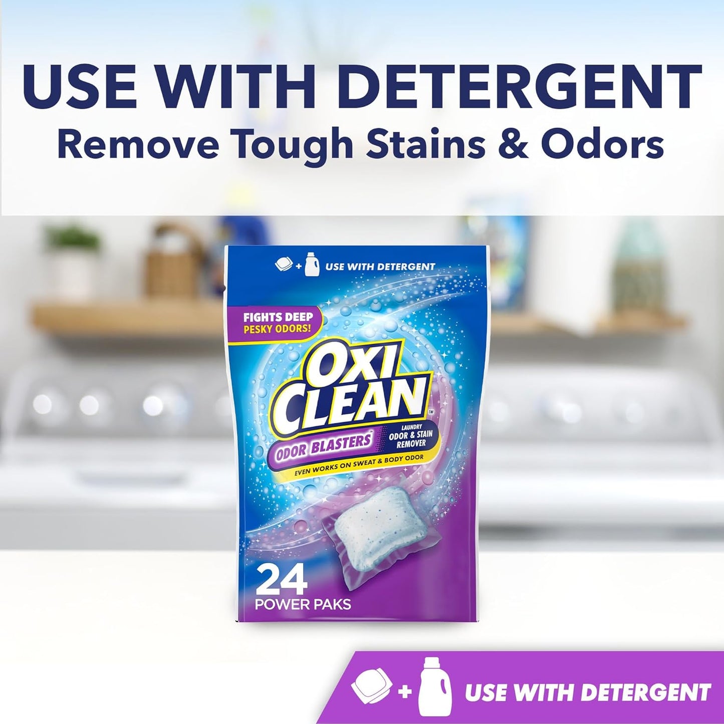 OxiClean Odor Blasters Odor and Stain Remover Power Paks, 24ct