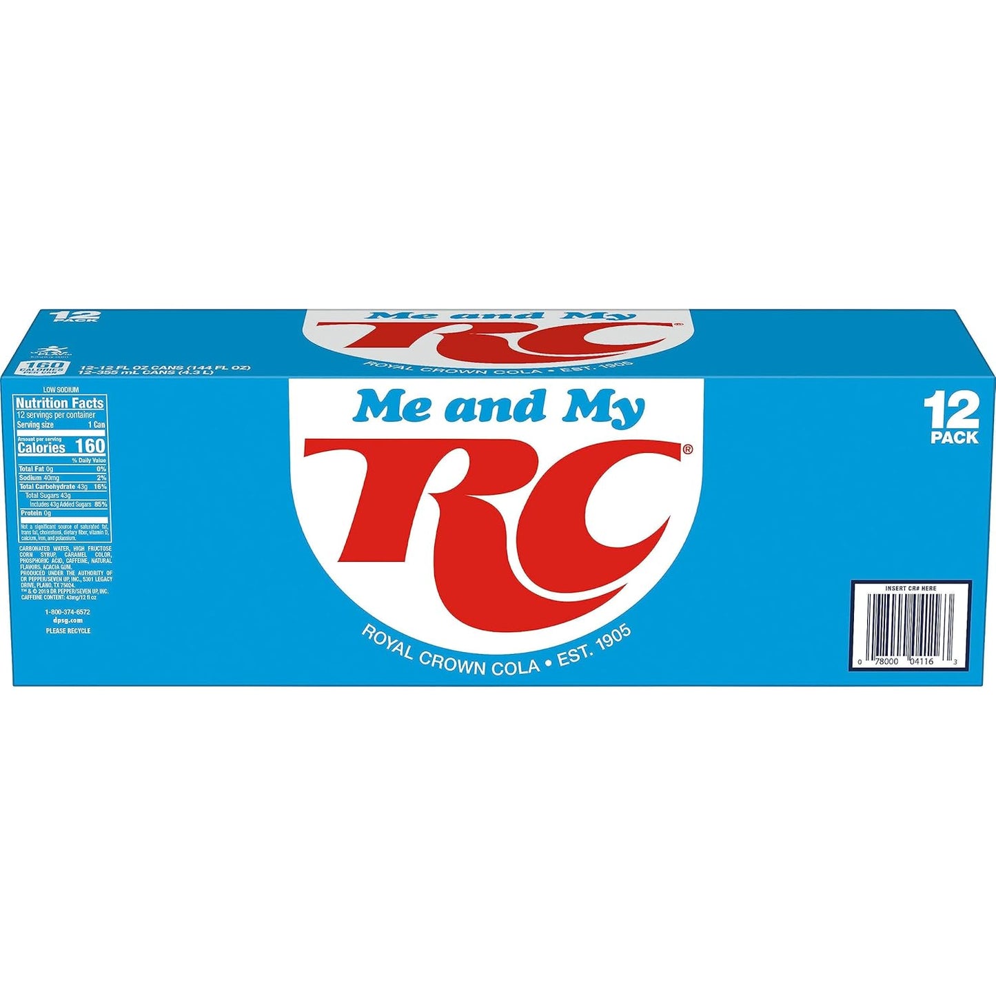 RC Cola Soda, 12 Fl Oz (Pack of 12)