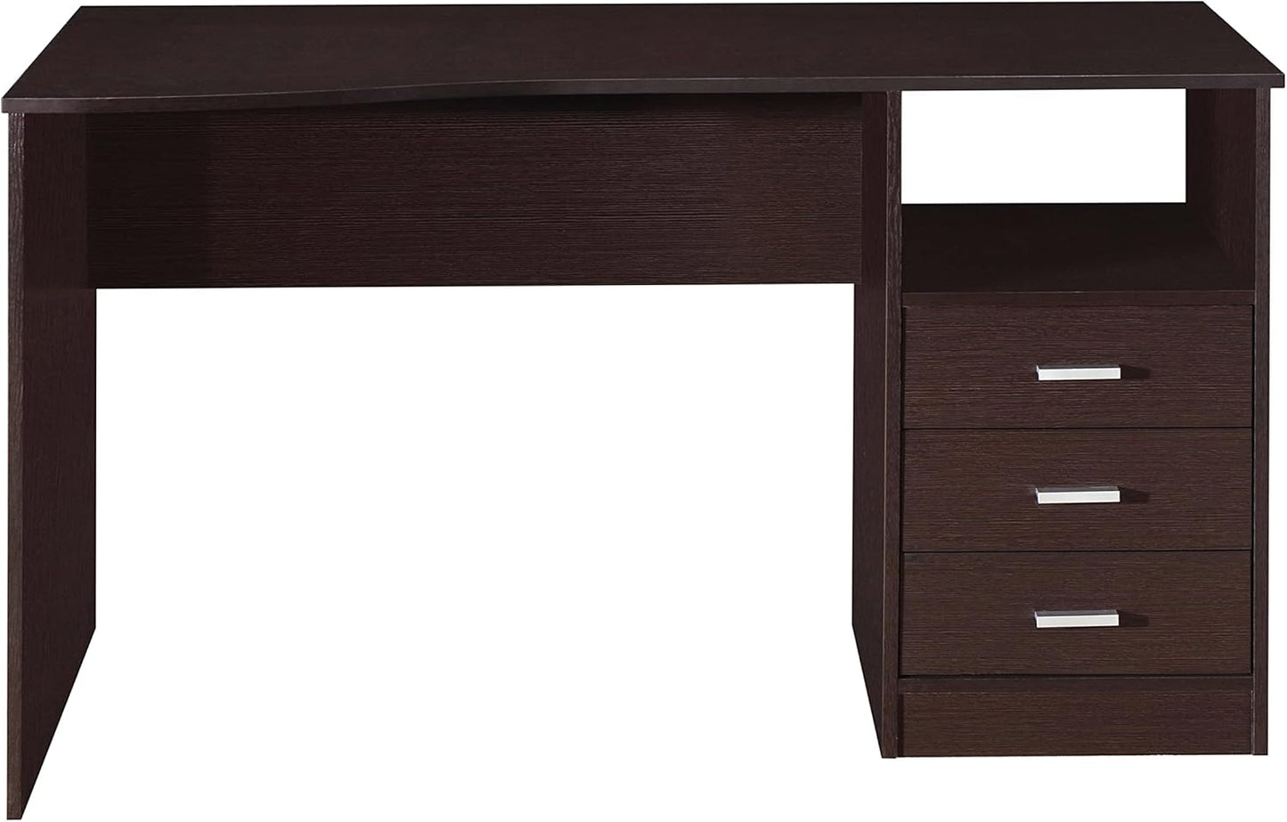 Techni Mobili Classic Computer Desk with Multiple Drawers, 29.5" x 23.6" x 51.2", Wenge