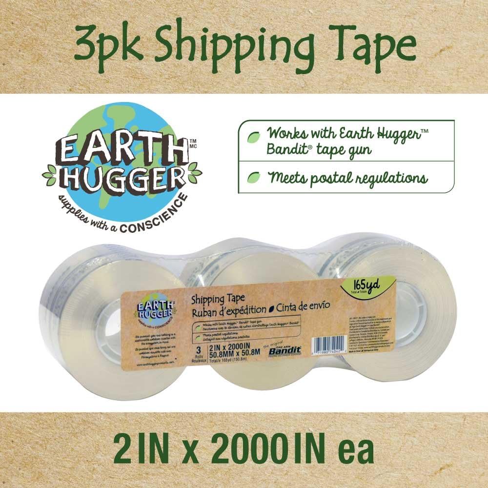 Bandit Packaging Tape Refill Roll, 3 Pack, 2" x 55 Yards Each (74042-EH)