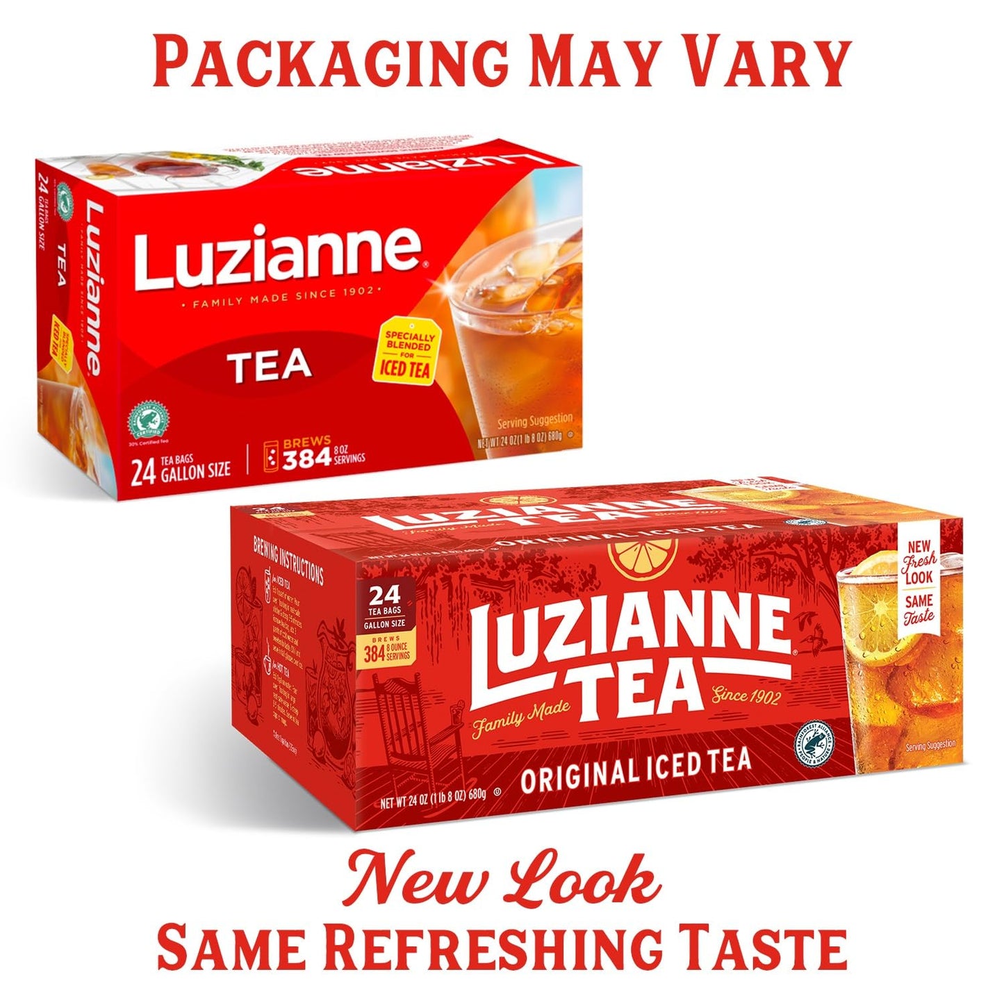 Luzianne Unsweetened Iced Tea Bags, Gallon Size, 24ct Box (Pack of 1)