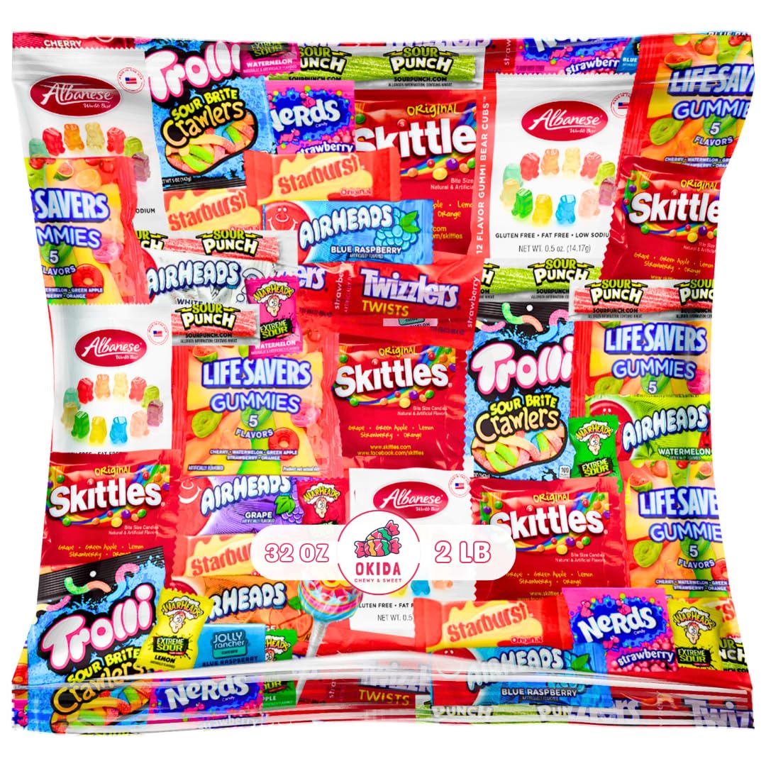 Assorted Candy Variety Pack - Individually Wrapped Party Candy Assortment - Candy For Every Occasion! (32 Ounces)