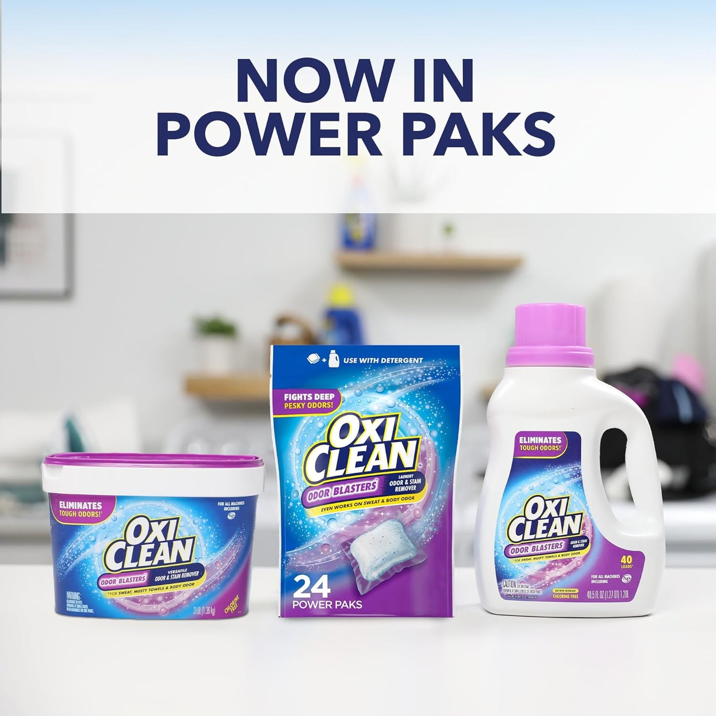 OxiClean Odor Blasters Odor and Stain Remover Power Paks, 24ct