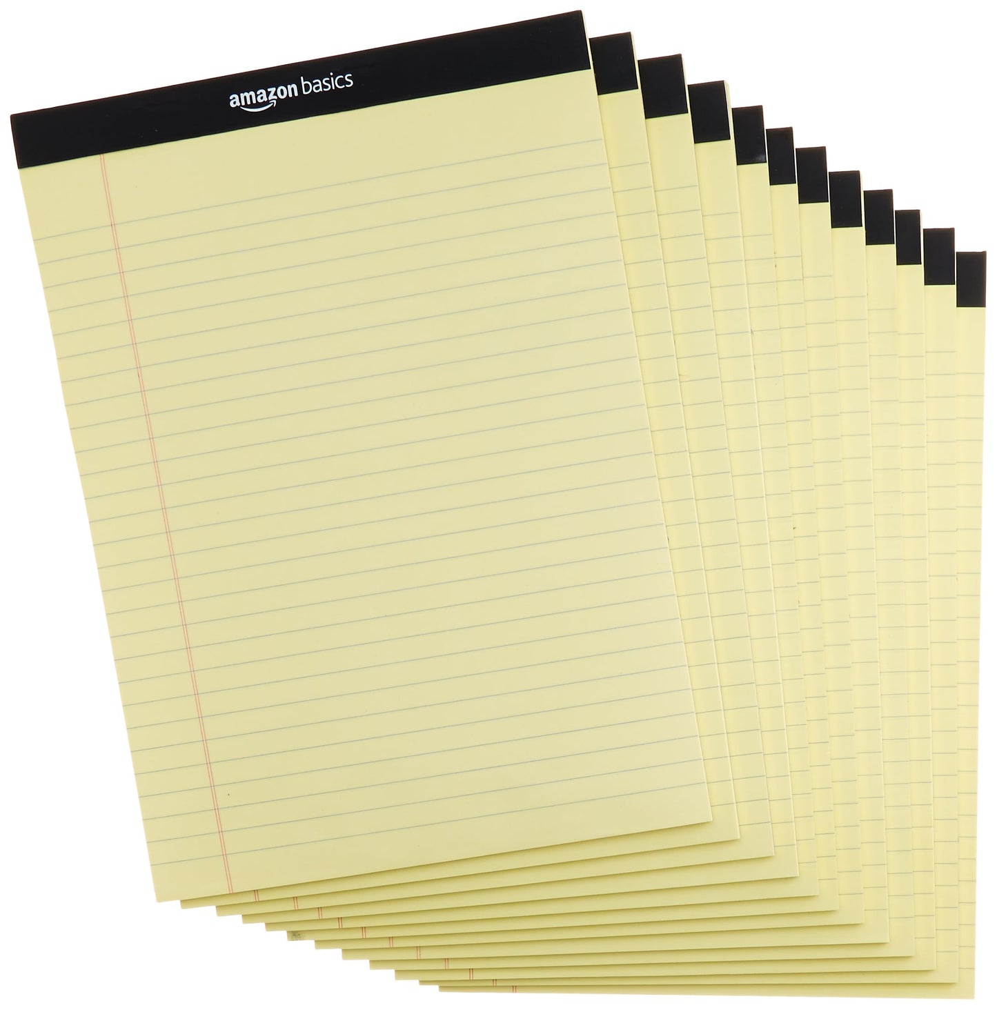 Amazon Basics Narrow Ruled 5 x 8-Inch Lined Writing Note Pads, 6 Count (50 Sheet Pads), Multicolor