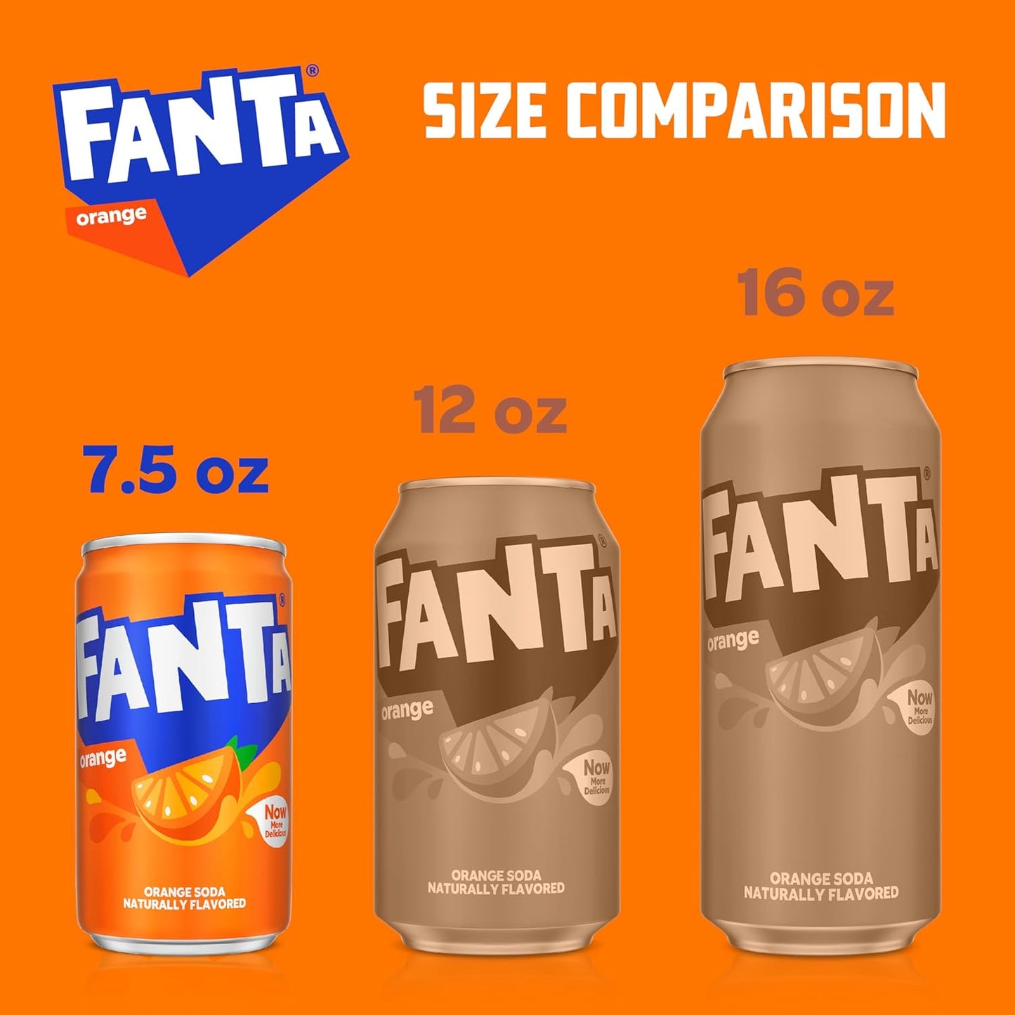 Fanta Orange Soda Fruit Flavored Soft Drink, 7.5 fl oz, 20 Pack