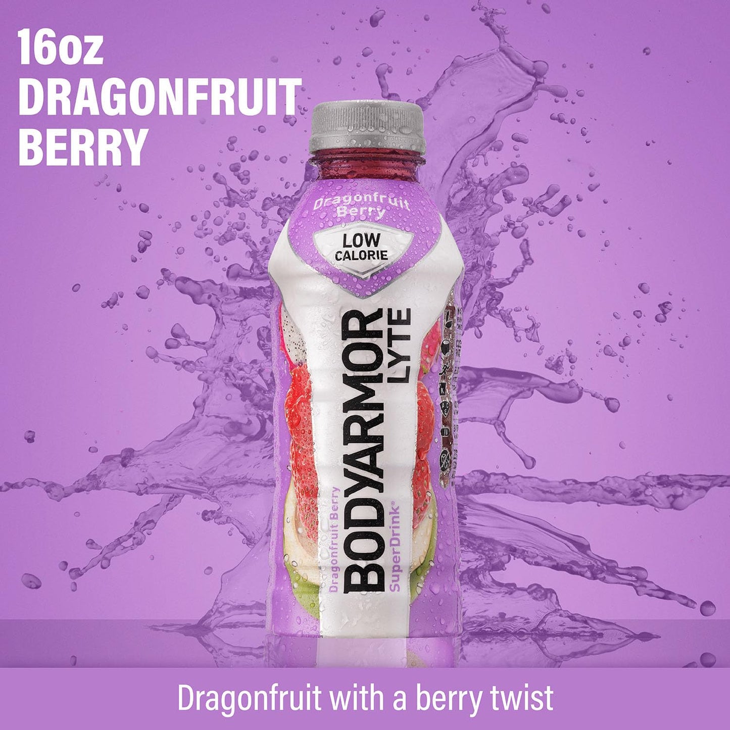 Drink Low-Calorie Sports Beverage, Dragonfruit Berry, Coconut Water Hydration, Natural Flavors With Vitamins, Potassium-Packed Electrolytes, Perfect For Athletes, 16 Fl Oz (Pack of 12)