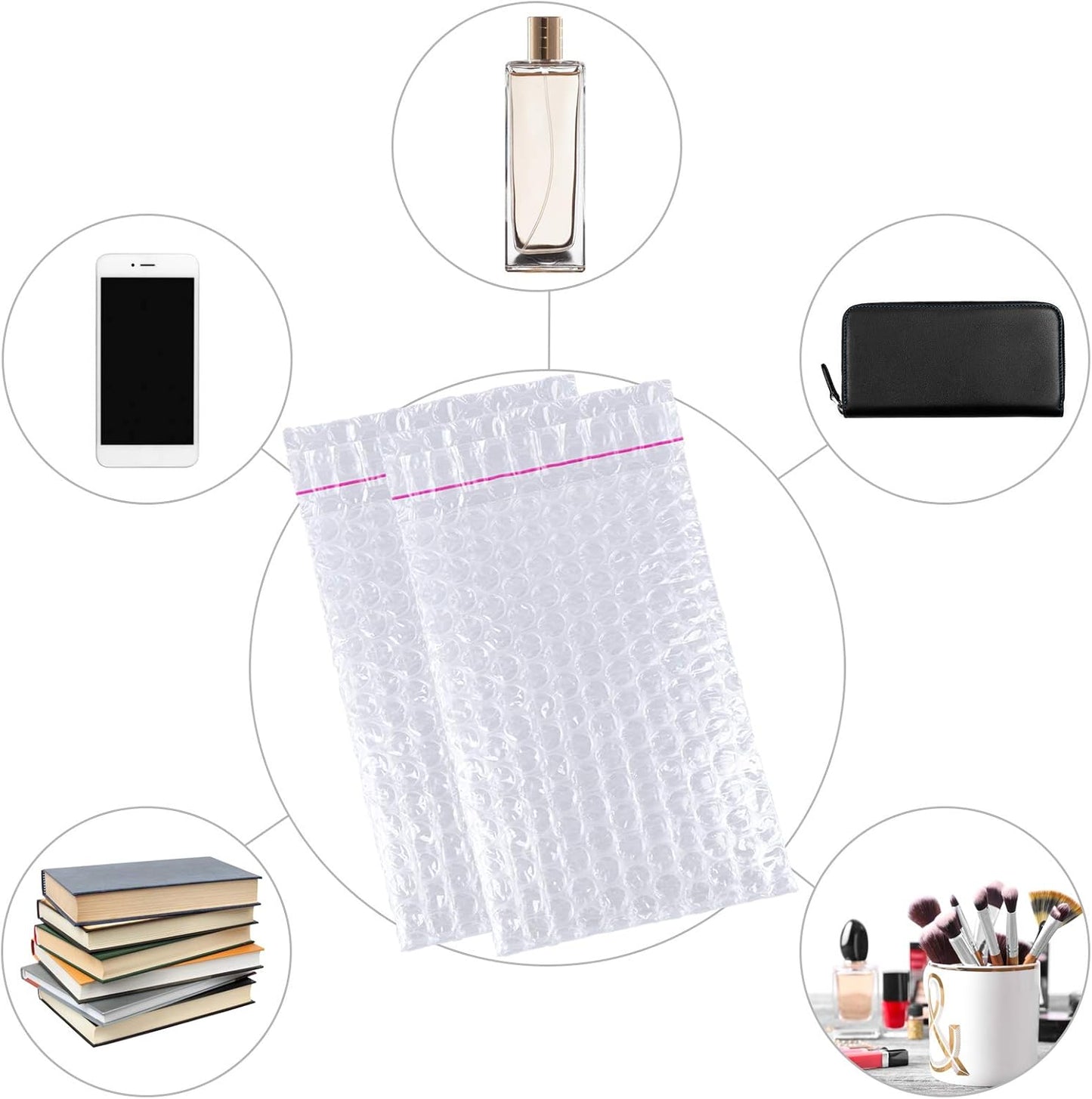 50 Pack Bubble Out Bags Wrap Bubble Pouches Shipping Mailers Protective Self-Seal Bubble Packaging Bags Double Walled Cushioning Bags Thickening Shockproof Foam Bags for Shipping,Storage&Moving,4"x6"