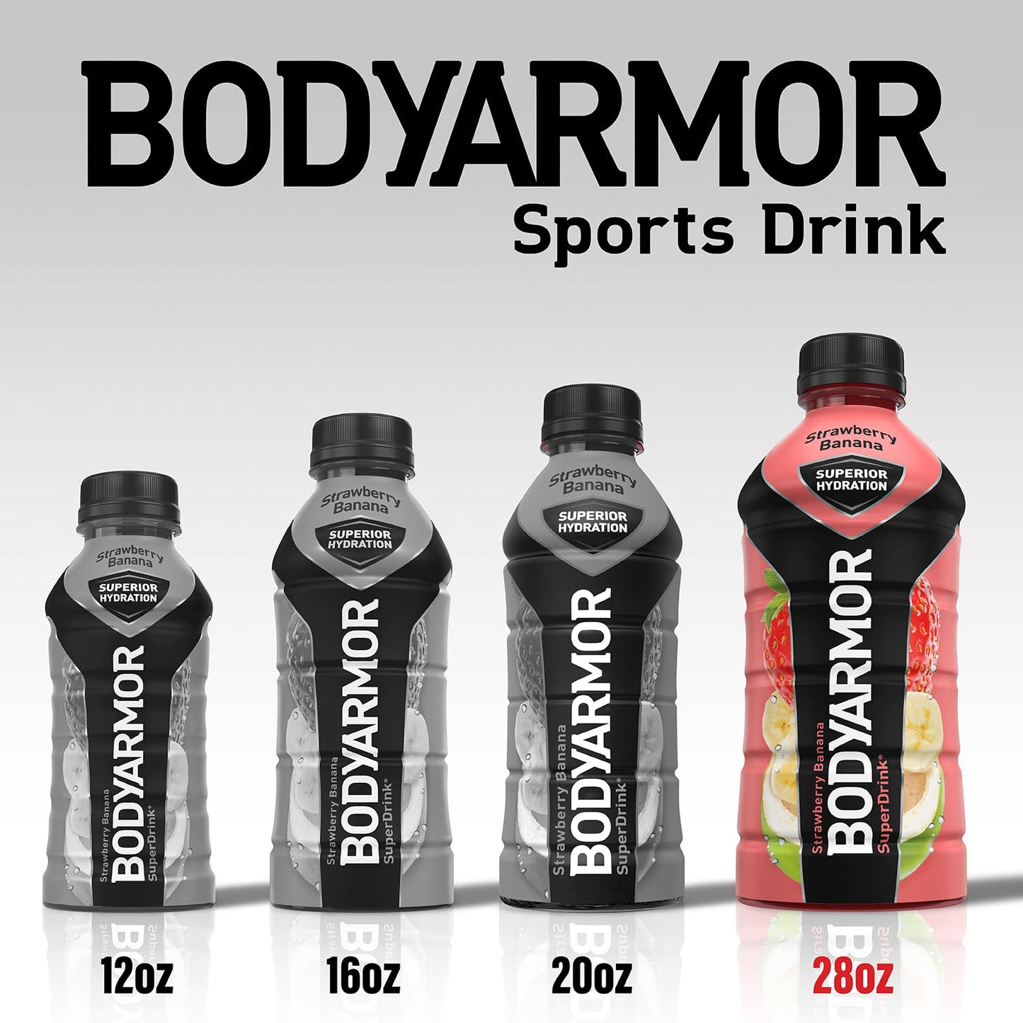 BODYARMOR Sports Drink Sports Beverage, Strawberry Grape, Coconut Water Hydration, Natural Flavors With Vitamins, Potassium-Packed Electrolytes, Perfect For Athletes, 28 Fl Oz (Pack of 12)