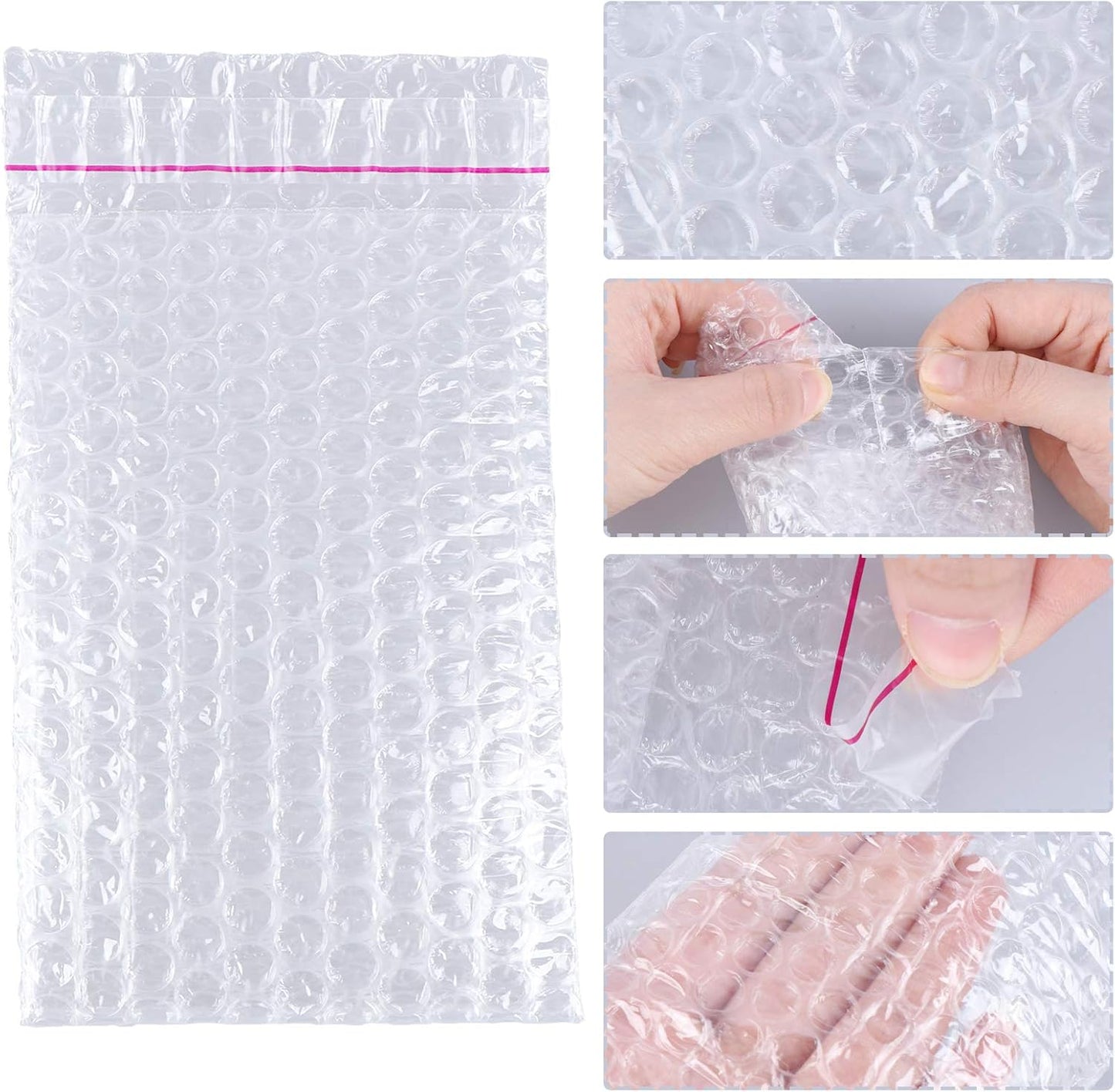 50 Pack Bubble Out Bags Wrap Bubble Pouches Shipping Mailers Protective Self-Seal Bubble Packaging Bags Double Walled Cushioning Bags Thickening Shockproof Foam Bags for Shipping,Storage&Moving,4"x6"