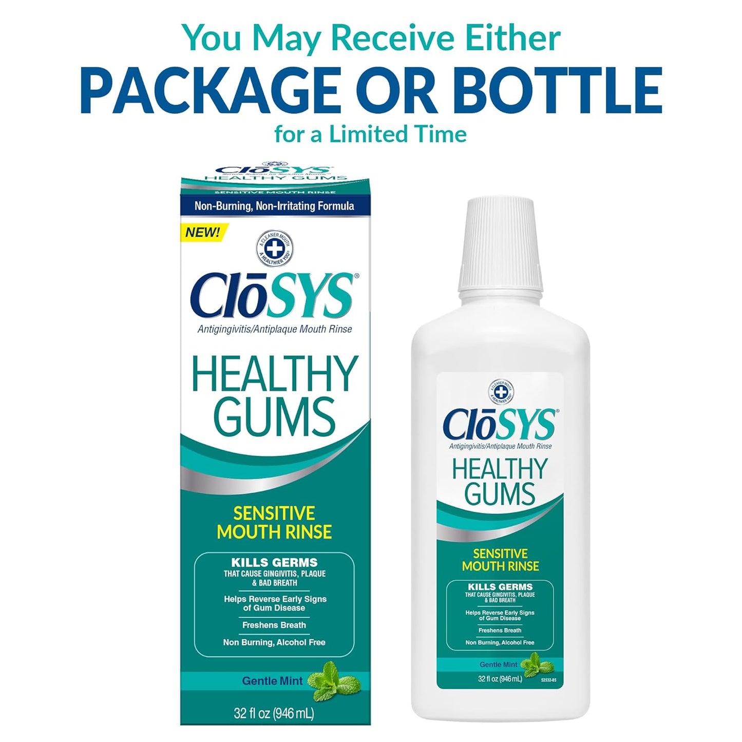 CloSYS Healthy Gums Oral Rinse Mouthwash - 32 Fl Oz