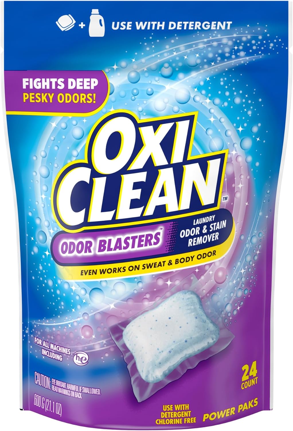 OxiClean Odor Blasters Odor and Stain Remover Power Paks, 24ct