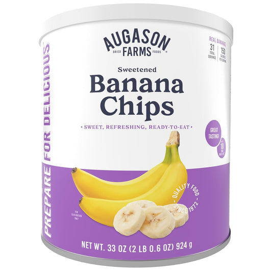 Augason Farms Banana Chips 2 lbs 0.59 oz No. 10 Can