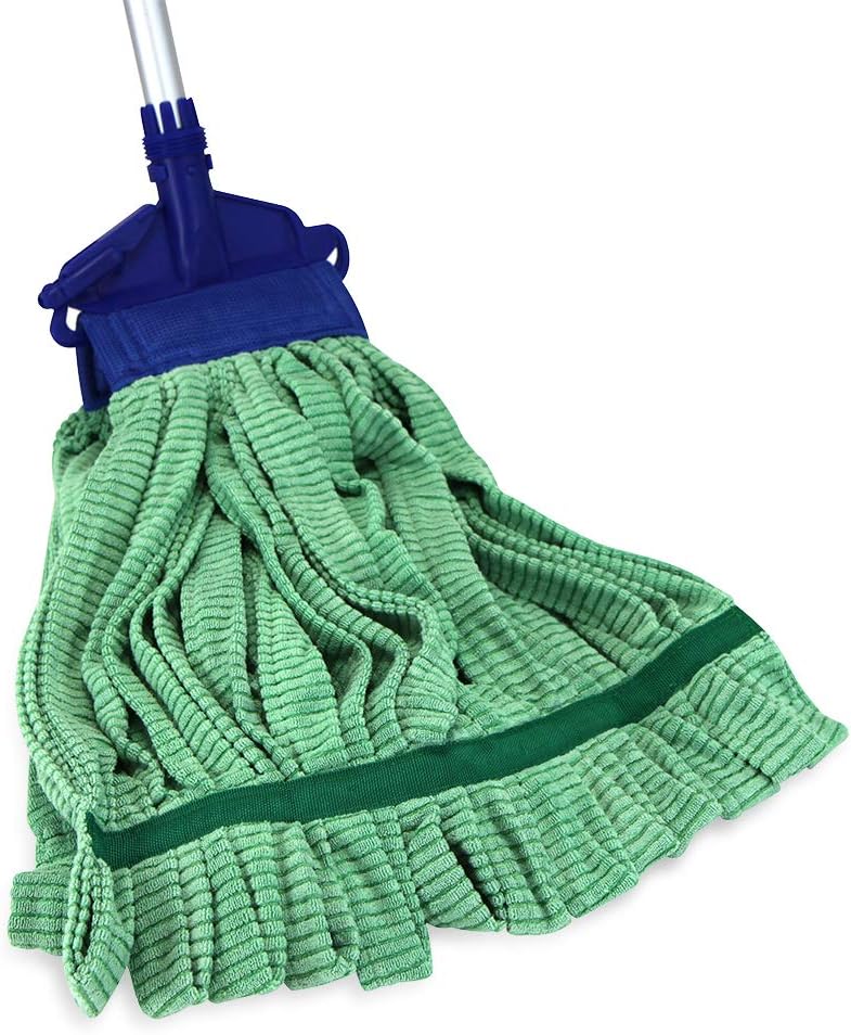 Arkwright Microfiber Tube Mop Head Replacement - Heavy Duty, Lint Free, Super Absorbent & Bleach-Safe, Janitorial Essential for Commercial & Industrial Floor Cleaning, 14 oz, Green