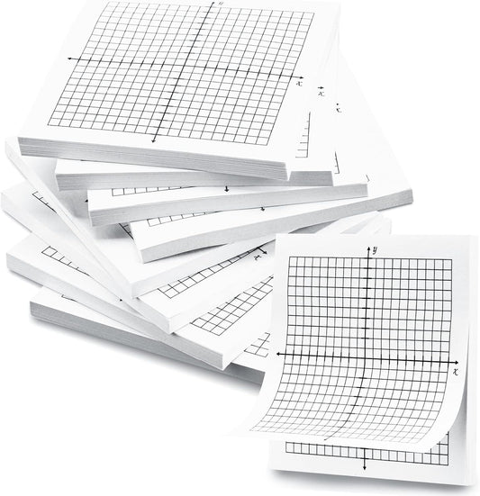 8 Pads Graph Paper Sticky Notes 400 Sheets 3 x 3 Inch Lined Mini Graph Pads Adhesive Grid Sticky Notes 20 x 20 Four Quadrant Self Stick Note Pads for Office School Math Supplies