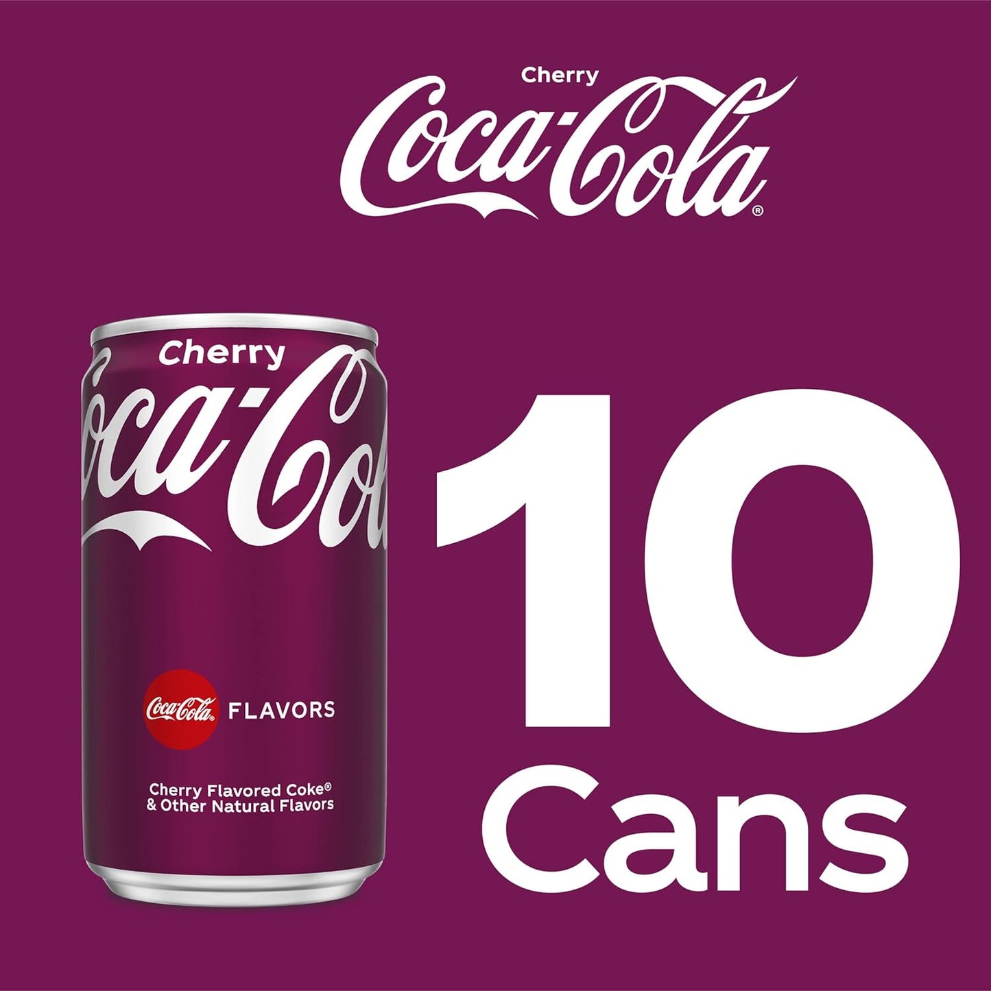 Coca-Cola Cherry Soda Soda Soft Drink Mini Cans, 7.5 fl oz, 20 Pack