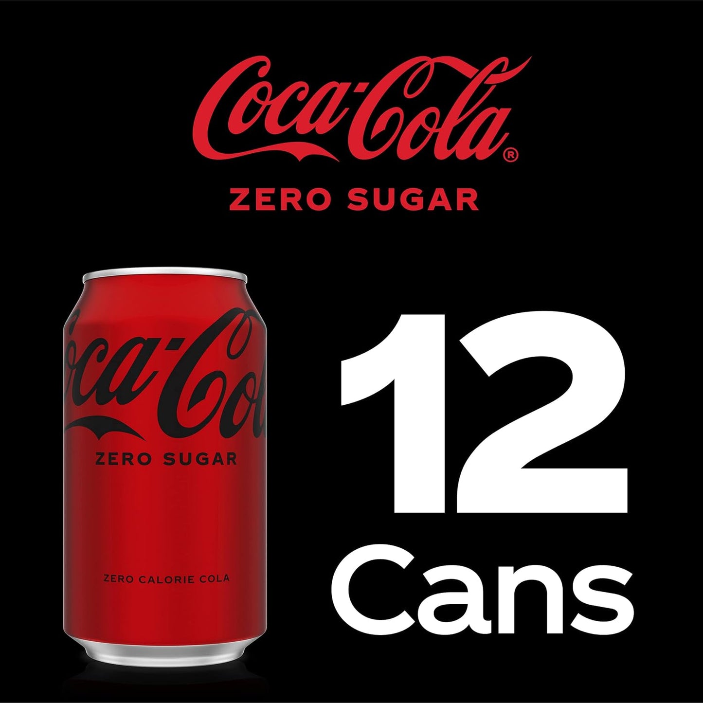 Coke Zero Sugar Cola Soda, 12 oz, 12 Pack (Package May Vary)