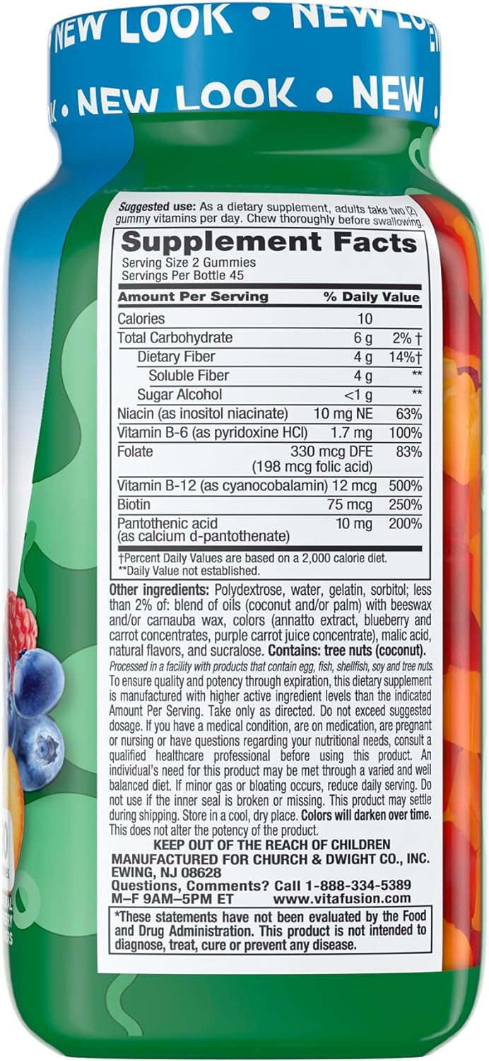 Vitafusion Fiber Well Fit Gummies Supplement, 90 Count (Packaging May Vary)