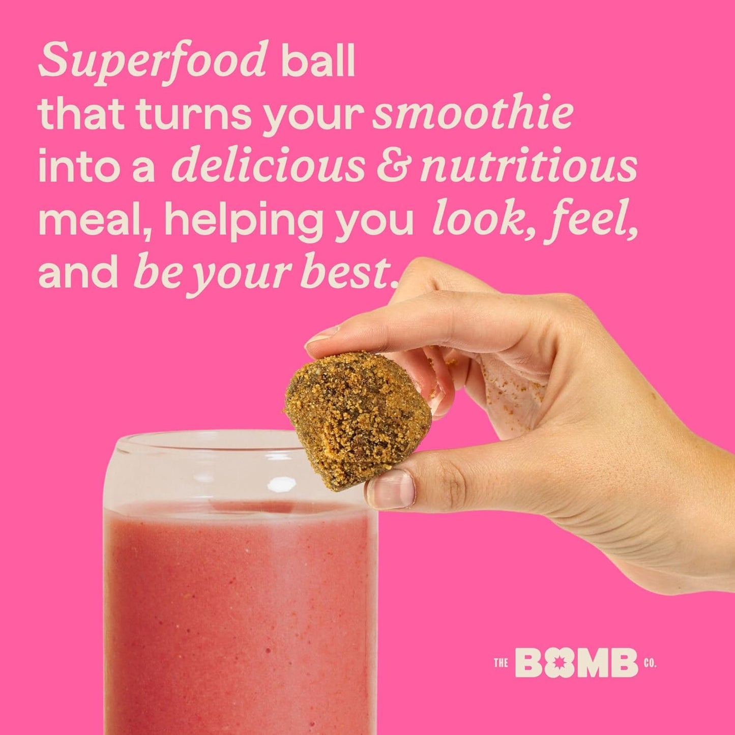 The Bomb Co. Blender Bomb, The OG, Superfood Smoothie Mix with Chia Seeds, Hemp Seeds, Flax Seeds, Sea Salt, & Amino Acids for Gut Health, Gluten Free, High Fiber, 10 Servings