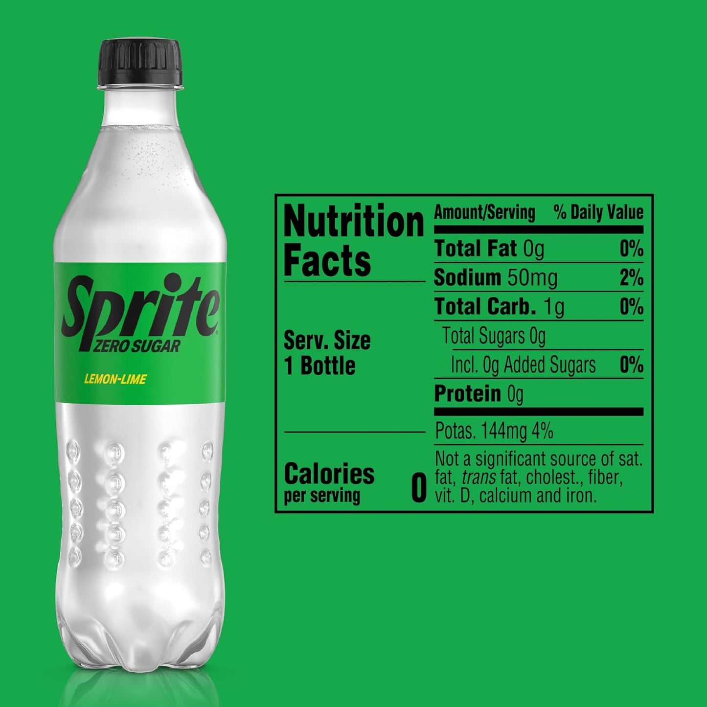 Sprite Zero Sugar Lemon Lime Diet Soda Pop Soft Drinks, 16.9 fl oz, 12 Pack