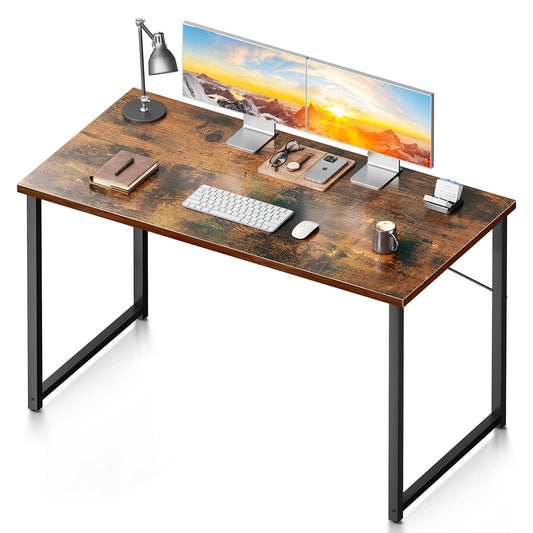 Coleshome 48 Inch Computer Desk, Modern Simple Style Desk for Home Office, Study Student Writing Desk, Vintage