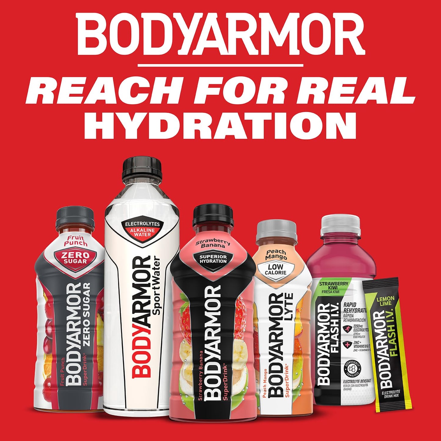 BODYARMOR Sports Drink Variety Pack, Coconut Water Hydration, Natural Flavors w Vitamins, Potassium Packed Electrolytes For Athletes, Strawberry Banana, Blue Raspberry, Orange Mango, 12 Oz - 24 pack