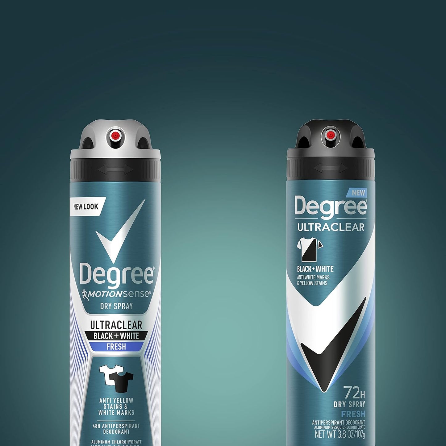 Degree Men Antiperspirant Spray Black + White 3 Count Protects from Deodorant Stains Instantly Dry Spray Deodorant 3.8 oz