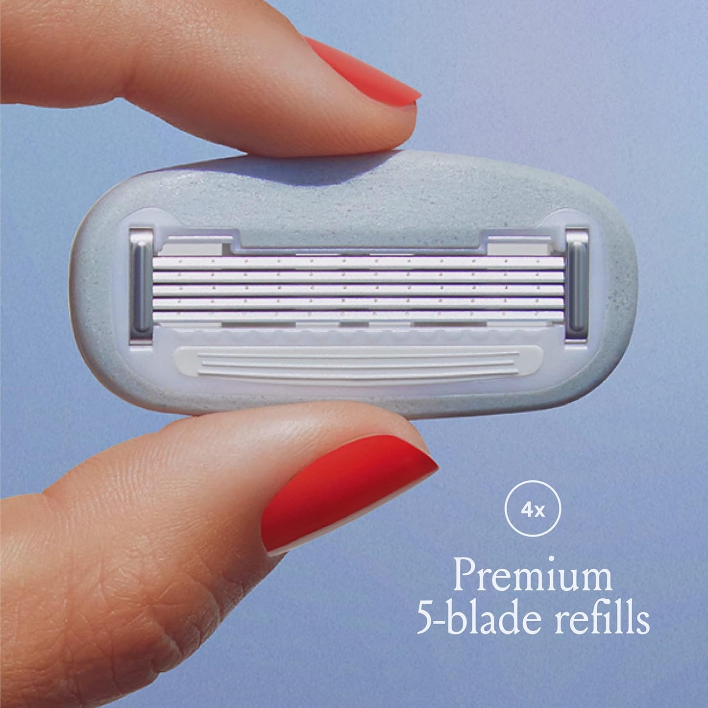 Billie Women’s Razor Blade Refills - Premium Quality 5-Blade Cartridges - Nickel-Free - Dermatologist-Approved - For a Smooth Shave - Pairs with the Billie Women’s Razor - 4 count