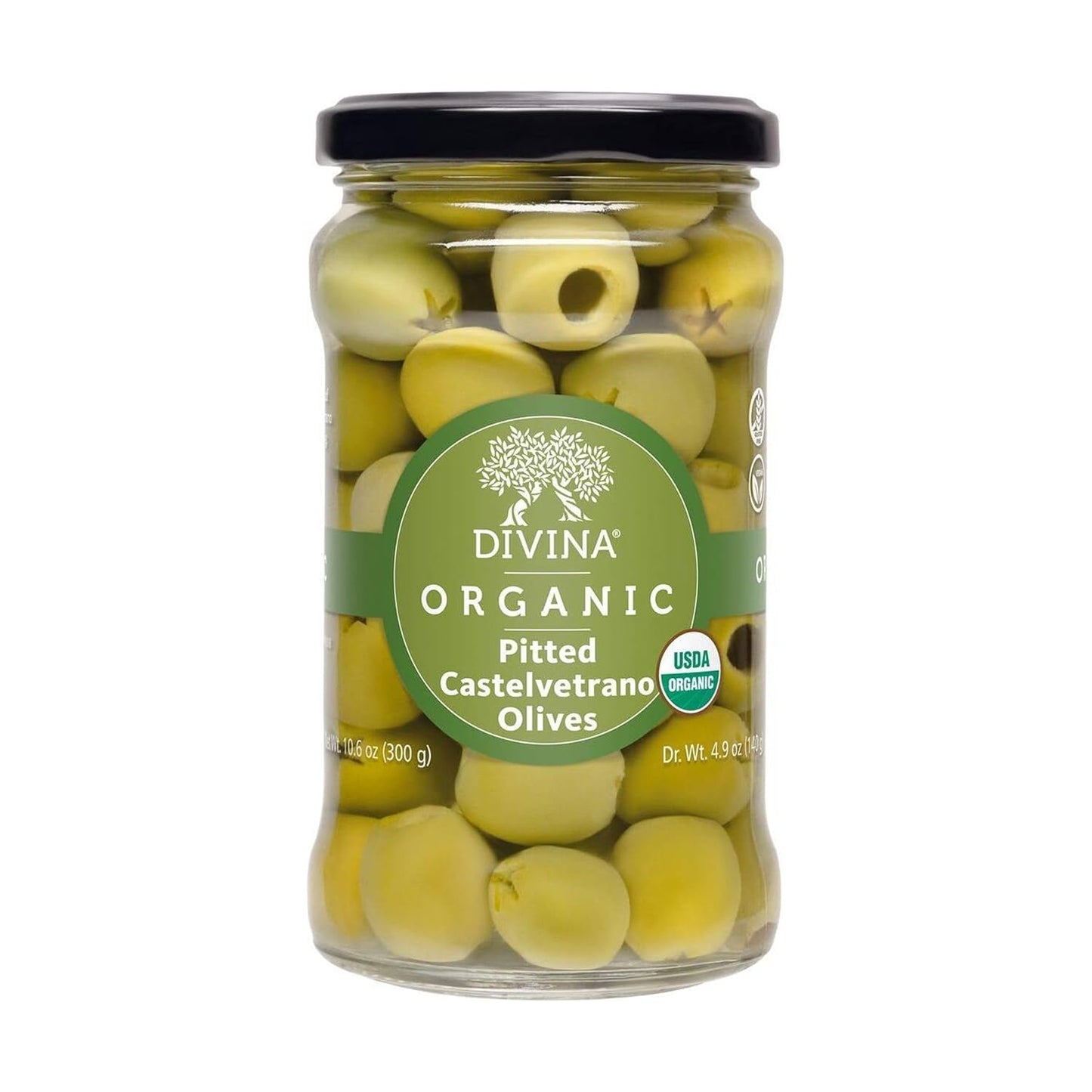 Divina Organic Castelvetrano Pitted Olives, 10.6 Ounce