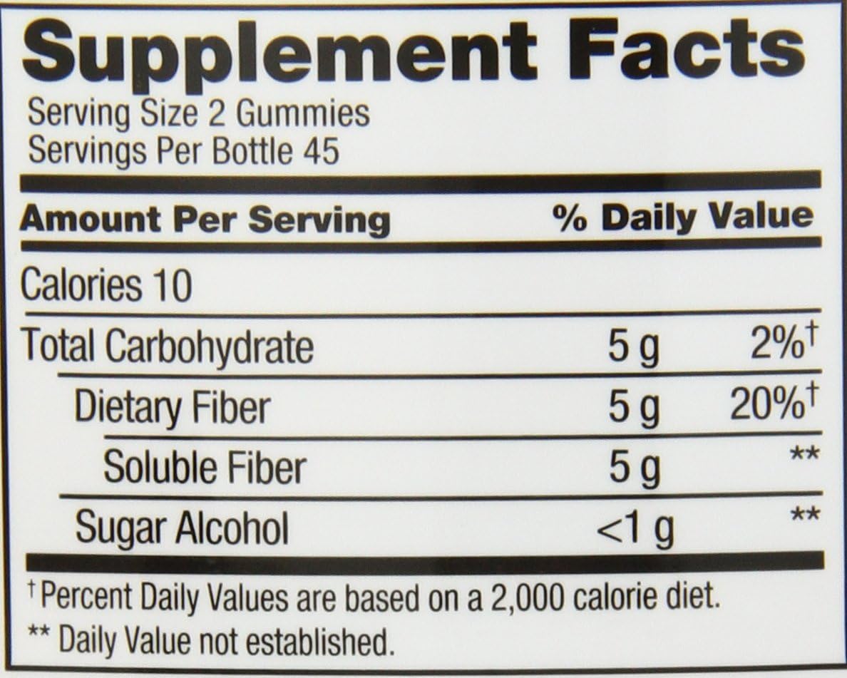 Vitafusion Fiber Well Sugar Free Fiber Supplement, Peach, Strawberry And Blackberry Flavored Supplements, 90 Count