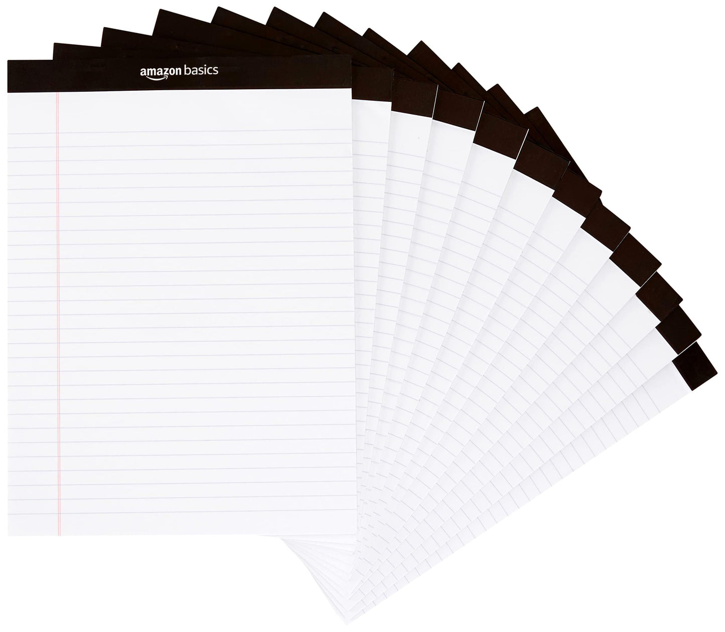 Amazon Basics Narrow Ruled 5 x 8-Inch Lined Writing Note Pads, 6 Count (50 Sheet Pads), Multicolor