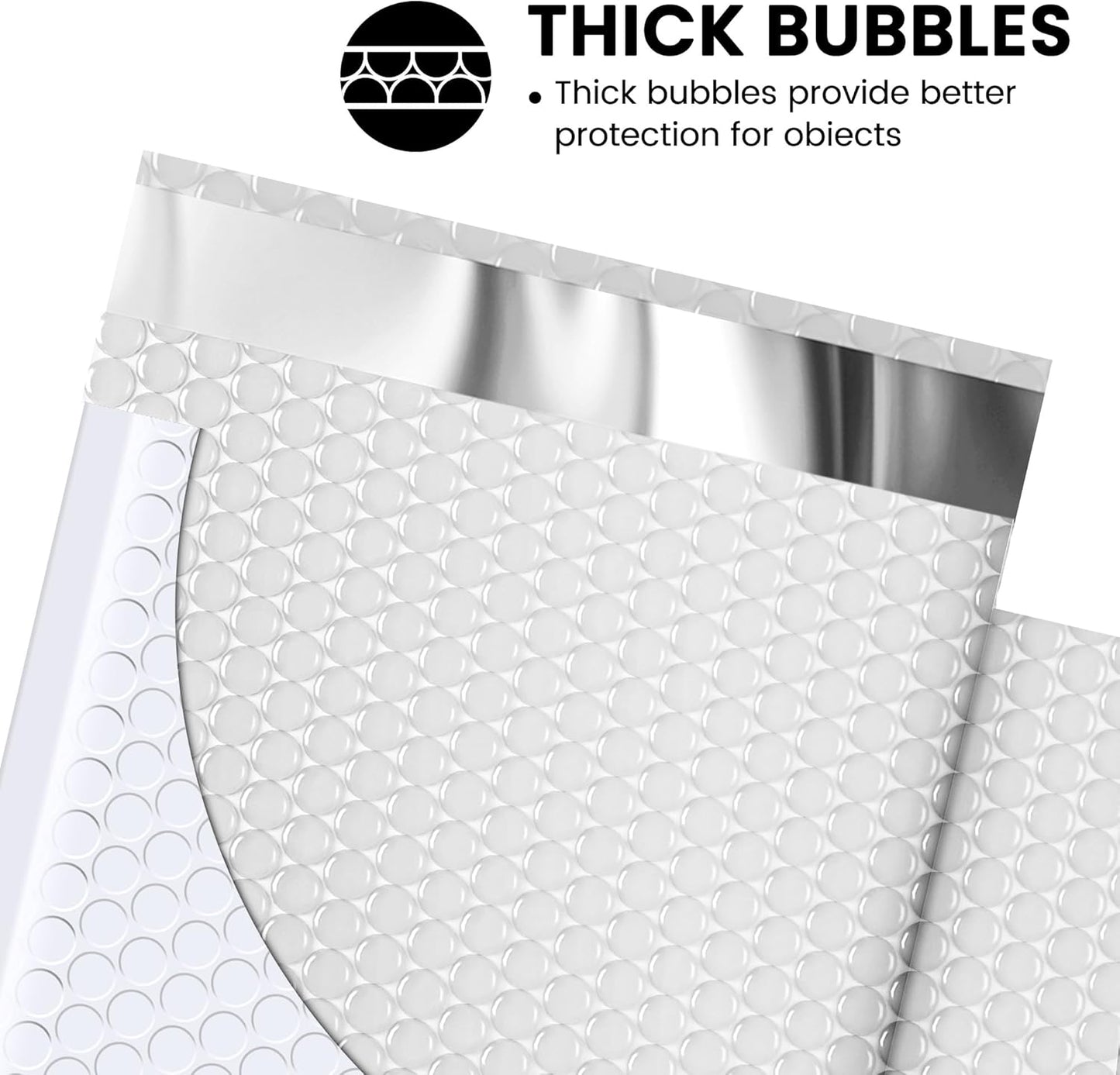 Fuxury Bubble Mailer 6x10" 100 Pack White Bubble Mailers Usable Size 6x9" Self Seal Padded Mailing Envelopes Opaque Bubble Padded Mailer for Small Business Mailing Jewelry Makeup Small Items